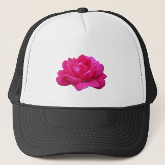 hübsche einzelne rosa Rosenblüte Truckerkappe