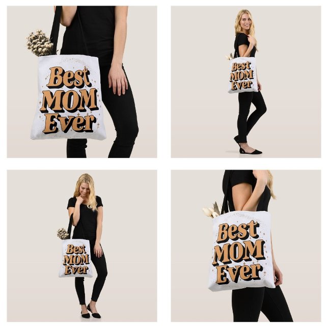 Hübsche einzigartige Typografie Beste Mama je (Pretty Unique Typography Best Mom Ever Tote Bags)