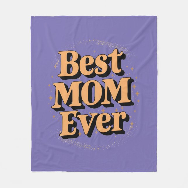 Hübsche einzigartige Typografie Beste Mama je Fleecedecke (Vorderseite)