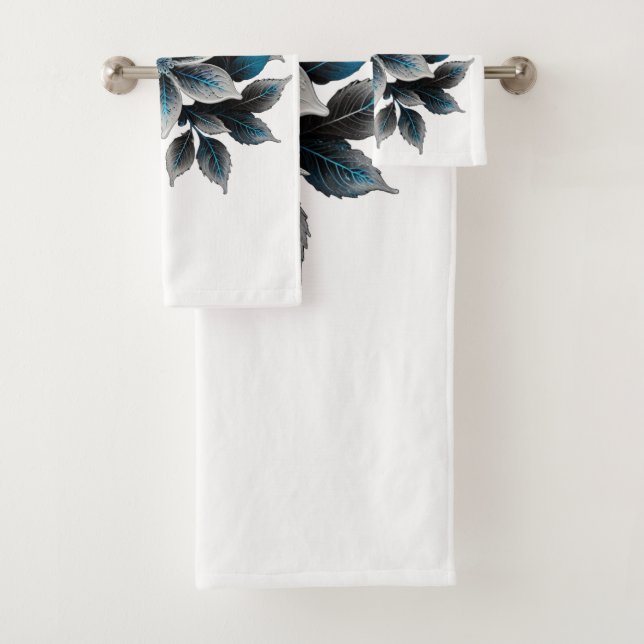 hübsche Eisblumen und Blätter Badhandtuch Set (Insitu)