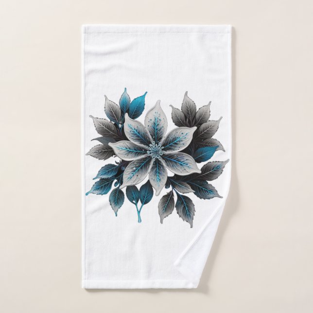hübsche Eisblumen und Blätter Handtuch (Handtuch)