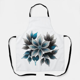 hübsche Eisblumen und Blätter Schürze
