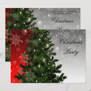 Hübsche Eisplatten und Pelzbaum Weihnachten Einladung