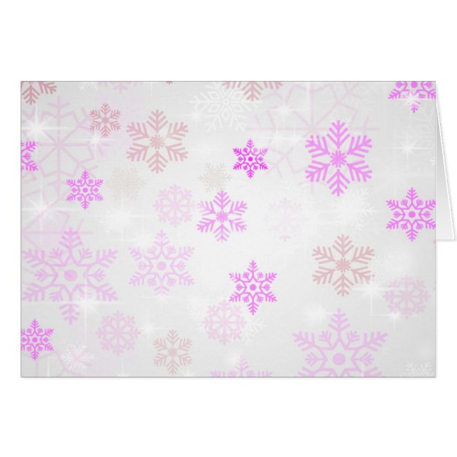 Hübsche Eisschneeflocke Hintergrund - Rosa (Vorderseite (Horizontal))