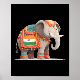 Hübsche Elefantenkostüme für indische Farben und A Poster
