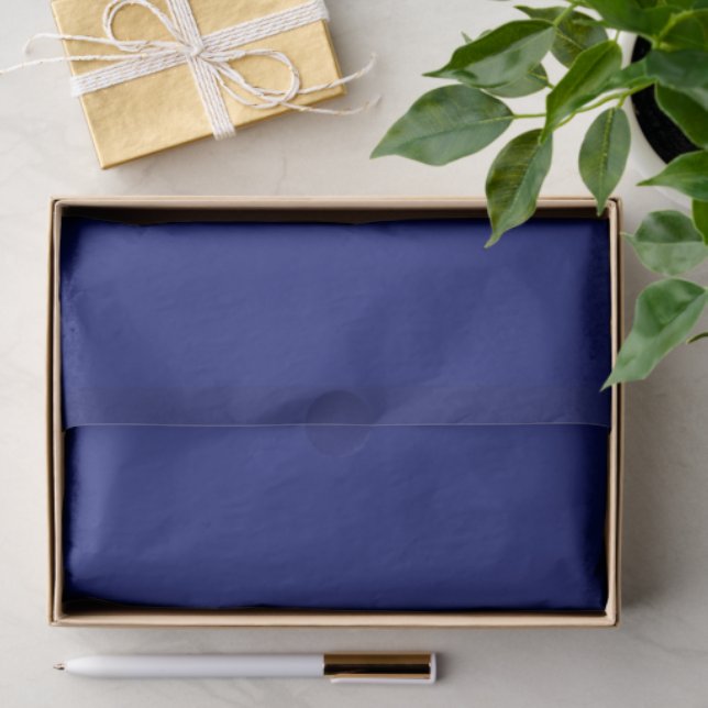 Hübsche Elegant Navy Blue Lila Solid Color Seidenpapier (Geschenk)