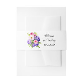 Hübsche Elegante Blume Bouquet Einladungsbanderole