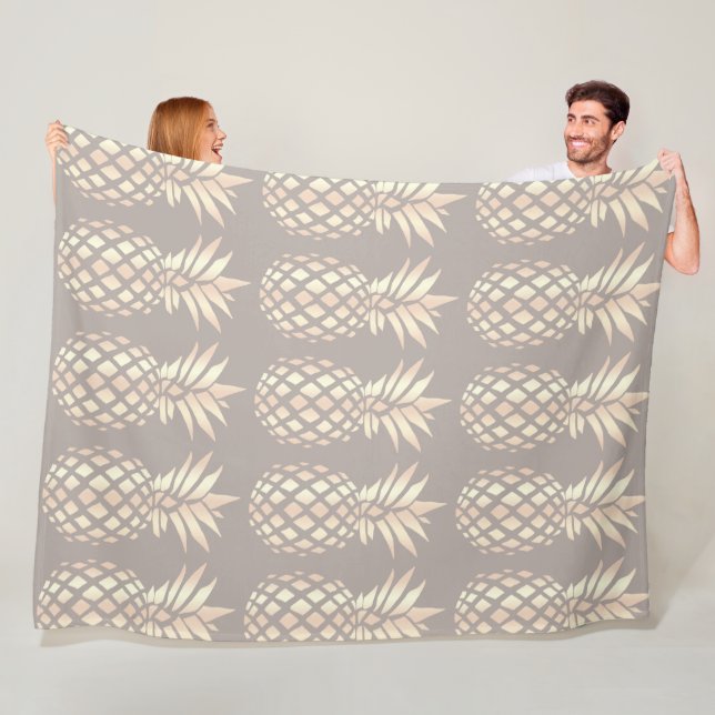 Hübsche elegante kupferne Rosengoldananas u. -GRAU Fleecedecke (Beispiel)