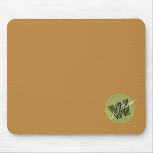 Hübsche, elegante Monogram-Initialbraun Mousepad