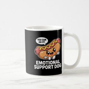 Hübsche emotionale Unterstützung Hot Dogs Puff Mot Kaffeetasse