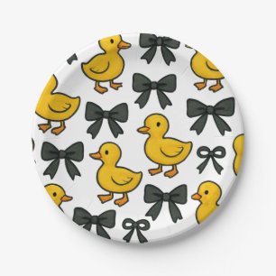 Hübsche Enten & Schleifen Party-Teller aus Papier Pappteller