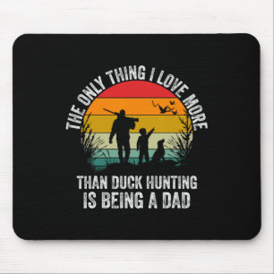 Hübsche Entenjagd mit Vater-Hunde-Design für Duck  Mousepad
