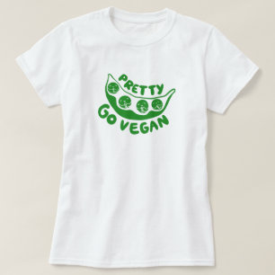 Hübsche Erbsen Bitte gehen Sie Vegan Niedliche Puf T-Shirt