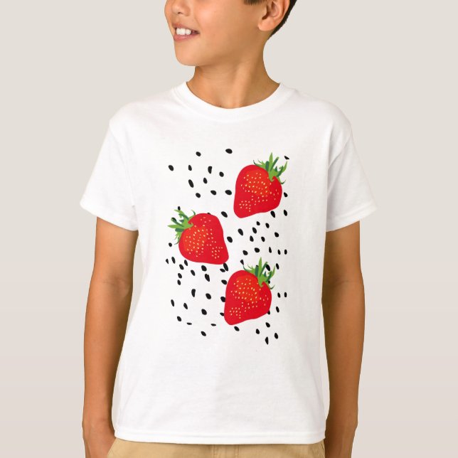 Hübsche Erdbeeren T-Shirt (Vorderseite)