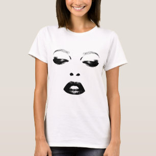 Hübsche Face Eyes lips Fashion Original Kunst T-Shirt