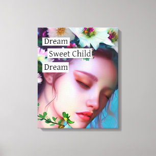 Hübsche Faible Blume in Fantasy Art Leinwanddruck