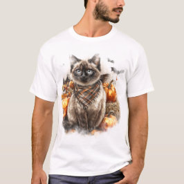 HÜBSCHE FALL THEMED SIAMESE CAT T-Shirt