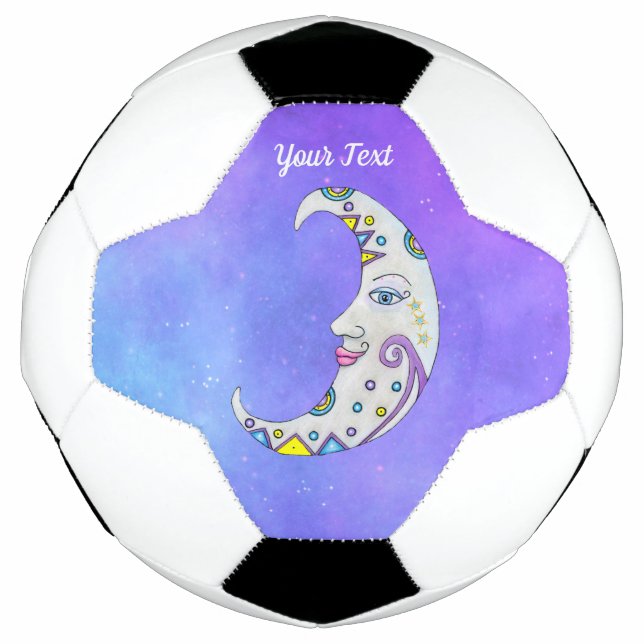 Hübsche Fantasy Crescent Moon Face Decoration Sky Fußball (Vorderseite)