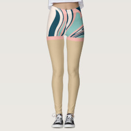 Hübsche Farben Fake Shorts l Marble agate l Blue Leggings