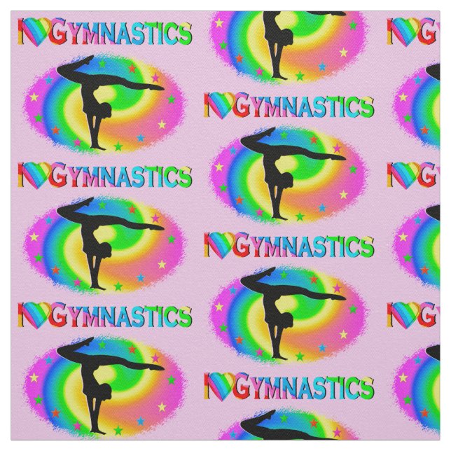 HÜBSCHE FARBEN-I-LIEBE GYMNASTICS-DESIGN STOFF (Muster)