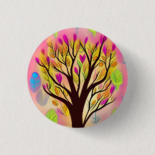 Hübsche Farbenblüte Button
