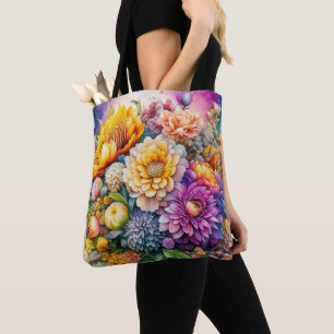 Hübsche farbenfrohe Aquarell-Kunstblumen 