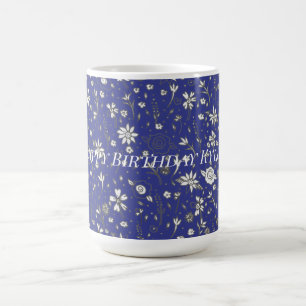 Hübsche farbenfrohe Geburtstags Doodle Blume für i Kaffeetasse
