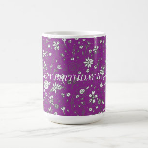 Hübsche farbenfrohe Geburtstags Doodle Blume für i Kaffeetasse