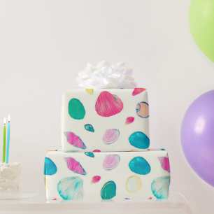 Hübsche farbenfrohe Muscheln Beige Muster Geschenkpapier