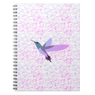 Hübsche Farbenspiel Hummingbird und eleganter Hint Notizblock