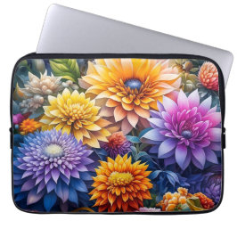 Hübsche Farbige Ai Art Blume Personalisiert Laptopschutzhülle