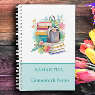 Hübsche Farbige Aquarell-Bücher Blumen Schule Notizbuch