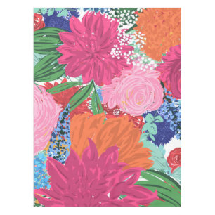 Hübsche Farbige große Blume Handmalerei Tischdecke