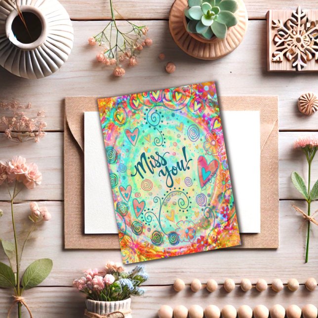 Hübsche farbige Miss Sie fröhliche Inspirivität Karte (Von Creator hochgeladen)