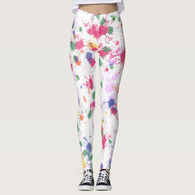 Hübsche Farbklecks-Leggings Leggings (Vorderseite)