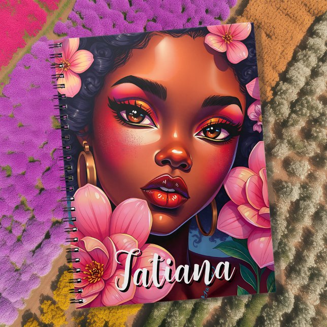 Hübsche farbrosa Blume Personalisiert Notizblock (Von Creator hochgeladen)