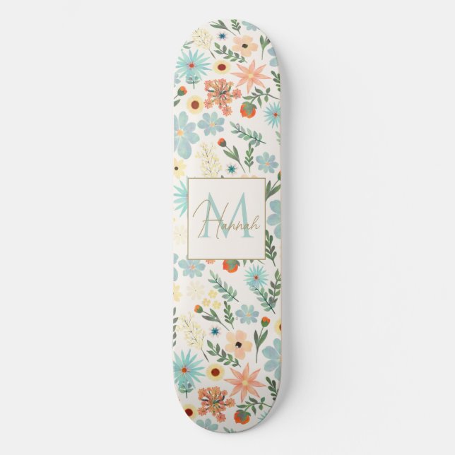 Hübsche Farbtöne, florweiße Farbe Skateboard (Vorderseite)
