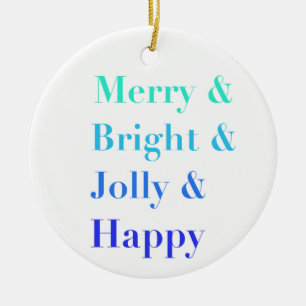 Hübsche Farbtypografie Merbright Weihnachten Keramik Ornament