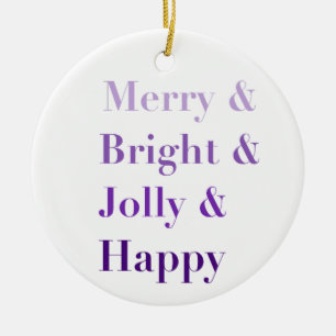 Hübsche Farbtypografie Merbright Weihnachten Keramik Ornament