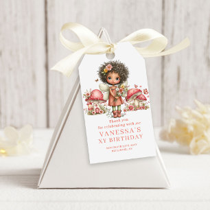Hübsche Fee 4. Geburtstag Pastell Rosa Gefallen Ge Geschenkanhänger