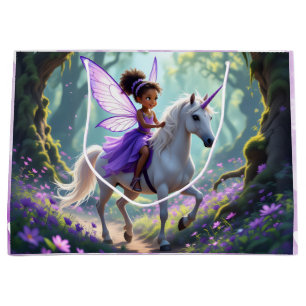 Hübsche Fee im verzauberten Wald Geburtstag Große Geschenktüte