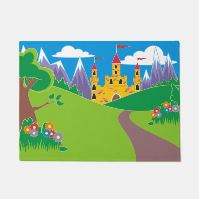 Hübsche feenhafte Prinzessin Castle Fußmatte (Vorderseite)