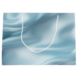 Hübsche Feminine Light Blue Imitats Satin Große Geschenktüte