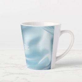 Hübsche Feminine Light Blue Imitats Satin Milchtasse