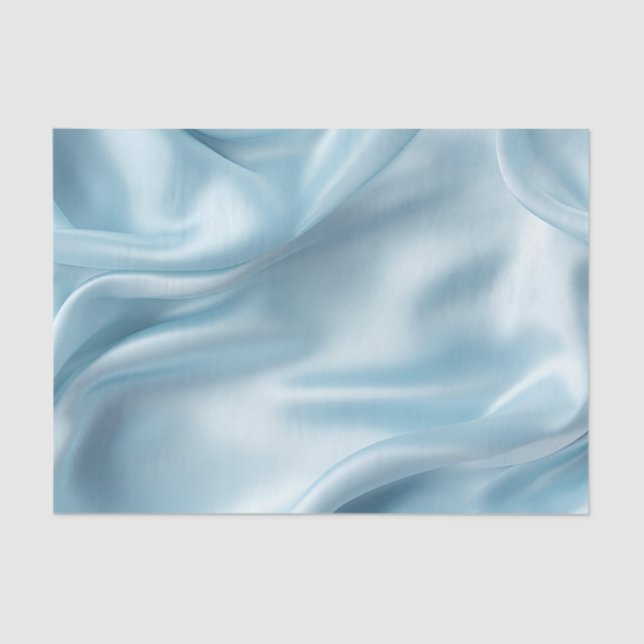 Hübsche Feminine Light Blue Imitats Satin Seidenpapier (Vorderseite)