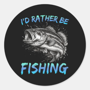 Hübsche Fischerei, die ich eher als Fischer fische Runder Aufkleber