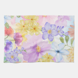 Hübsche florale Aquarelle Geschirrtuch