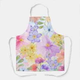 Hübsche florale Aquarelle Schürze