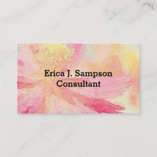 Hübsche florale Aquarellkarte Visitenkarte