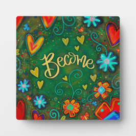 Hübsche, florale Inspirierend Inspiritivität Fotoplatte